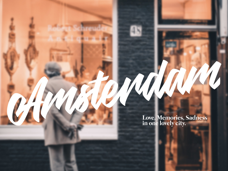 Amsterdam Hand Written vector typography illustration typografi typogaphy type logotype logotipo logo lettering handwriting font handwriten hand crafted flat design
