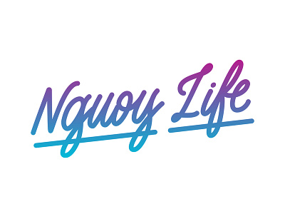 Nguoy Life branding design flat hand crafted handwriten handwriting font illustration lettering logo logotipo logotype type typogaphy typografi typography vector