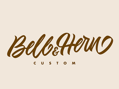 Bell&Hern Logo branding design flat hand crafted handwriten handwriting font illustration lettering logo logotipo logotype type typogaphy typografi typography vector