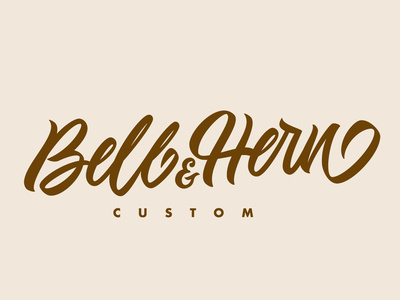 Bell&Hern Logo branding vector typography illustration typografi typogaphy type logotype logotipo logo lettering handwriting font handwriten hand crafted flat design