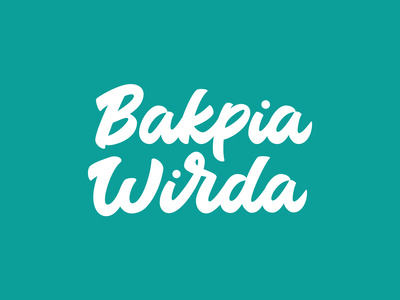 Bakpia Wirda minimal vector typography illustration type logotipo handwriting font handwriten hand crafted typografi flat typogaphy logotype logo lettering design