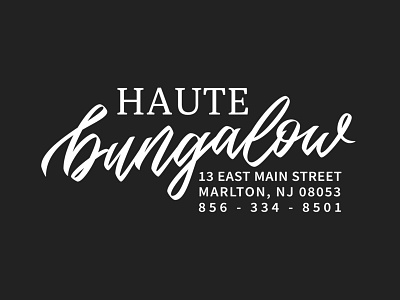 HAUTE Bungalow Logo redesign branding design flat hand crafted handwriten handwriting font illustration lettering logo logotipo logotype minimal type typogaphy typografi typography vector