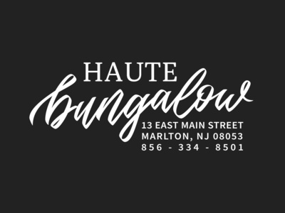 HAUTE Bungalow Logo redesign minimal vector typography illustration typografi typogaphy type branding logotype logotipo logo lettering handwriting font handwriten flat hand crafted design
