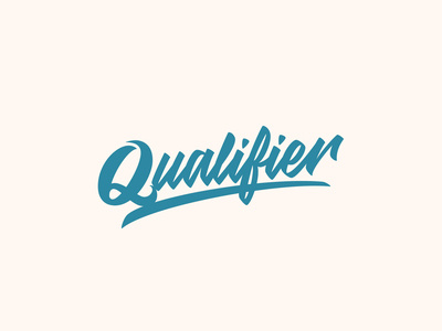 Qualifier logotype minimal branding vector typography illustration typografi typogaphy type logotype logotipo logo lettering handwriting font handwriten hand crafted flat design