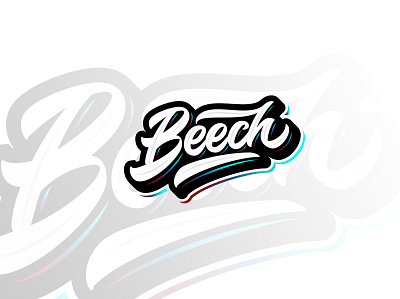 Beech logotype design flat hand crafted handwriten handwriting font lettering logo logotipo logotype type