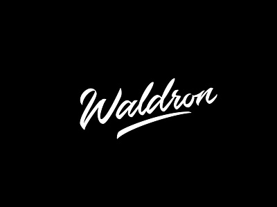 Waldron logotype design flat hand crafted handwriten handwriting font lettering logo logotipo logotype type typogaphy