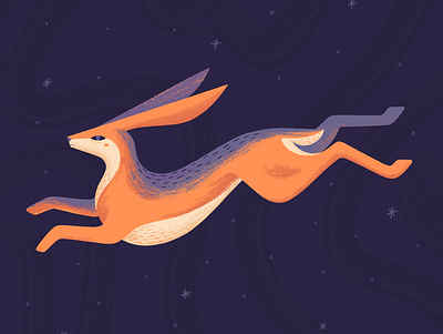 Happy Easter! bunny design easter easter bunny easter eggs hare illustration nature orange procreate purple rabbit
