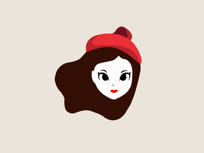 Girl flat website vector illustrator minimal web character clean ui design illustration