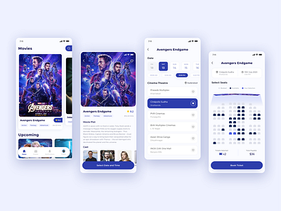 Movie Booking App app concept booking booking app cinema movie movie app ticket ui ux