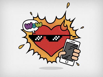 CanimTelefonum.com burning character data plan heart icon love phone vodafone