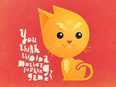 Angry Cat angry cat character design domestic typography