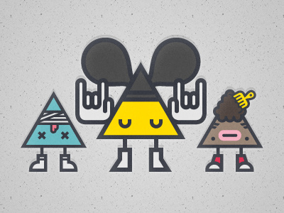 Geofamili Characters character design family illuminati illustration triangle vector