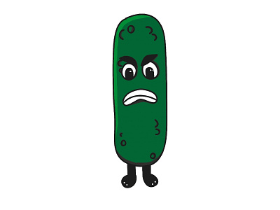 A little angry pickle art charachter charachter design design illustration