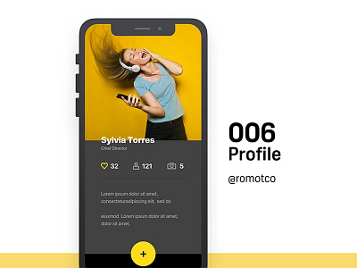 DailyUI 006 Profile 006 dailyui day006