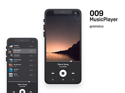 DailyUI 009 MusicPlayer