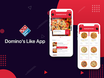 Online Food App like Dominos's domino dominos food delivery ios app mobile aap mobile app design online food pizza pizza app pizza hut pizza mobile app ui ui app ui kit