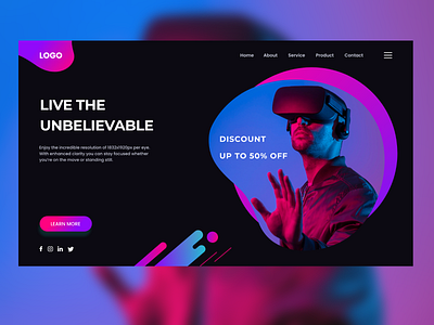 Virtual Reality Experience animation branding design homepage illustration landing page trending ui ui design ui kit ux virtual reality