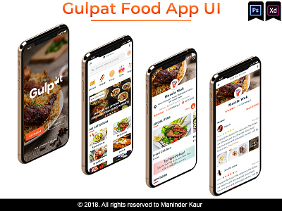 Gulpat Food App UI app design food app food app ui kit ui ui design ui kit