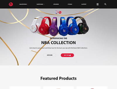 Beats Landing Page by Dre branding design landing page landing page design ui ui design ux vector