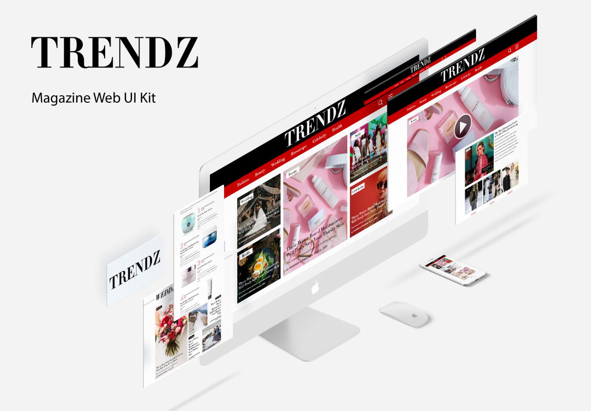 Site magazines. Веб журнал. Trendz.