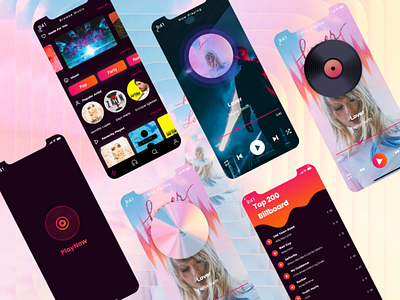 Playnow Music App UI Kit mobile app mobile app design music music app music app design music app ui music player ui kit uidesign