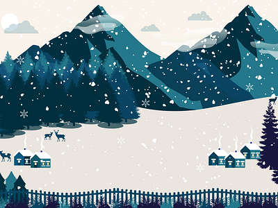 Winter Landscape Illustration