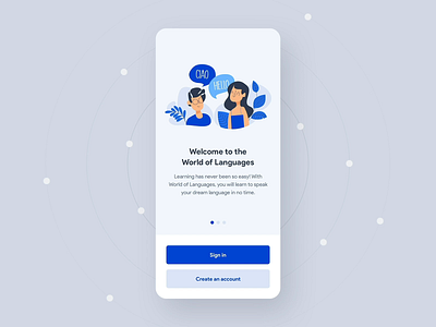 World of Languages - Interactions app clean design interaction design interactions interface ios languages learning learning app mobile onboarding principle register simple ui uidesign uiux ux uxdesign