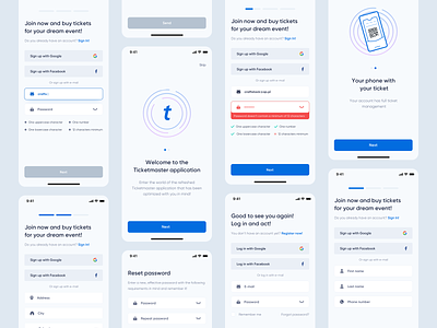 Ticketmaster - registration & login process