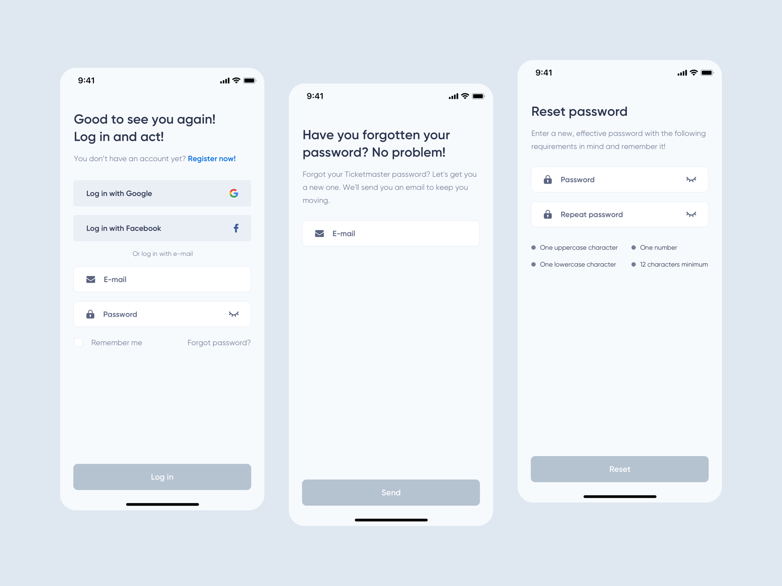 Ticketmaster registration & login process by Marcin Grygierczyk on