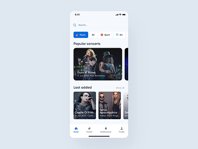 Ticketmaster - Interactions animations app application clean concerts design events interaction design interactions interface ios mobile mobile app redesign simple ui uidesign uiux ux uxdesign