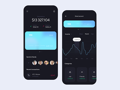 Money Management App app banking banking app card cash clean credit card design design app finance app interface money simple statistics transfer ui uidesign uiux ux uxdesign
