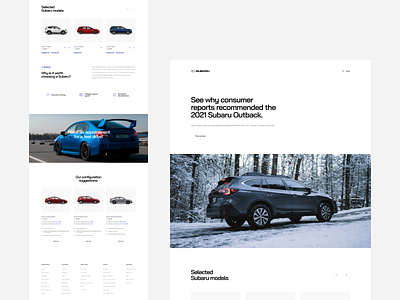 Subaru - website redesign cars clean concept dealer design homepage landing landing page redesign simple subaru ui uidesign uiux ux uxdesign web website