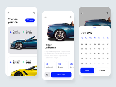 Car Rental Application app car car app car booking car rent cars clean design interface ios mobile mobile app rental rental app simple ui uidesign uiux ux uxdesign