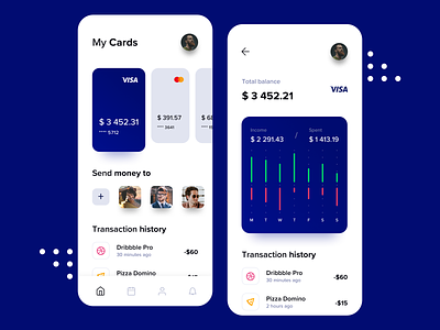 Banking & Finance App app bank bank app banking banking app card clean design finance finance app interface ios mobile mobile app simple ui uidesign uiux ux uxdesign
