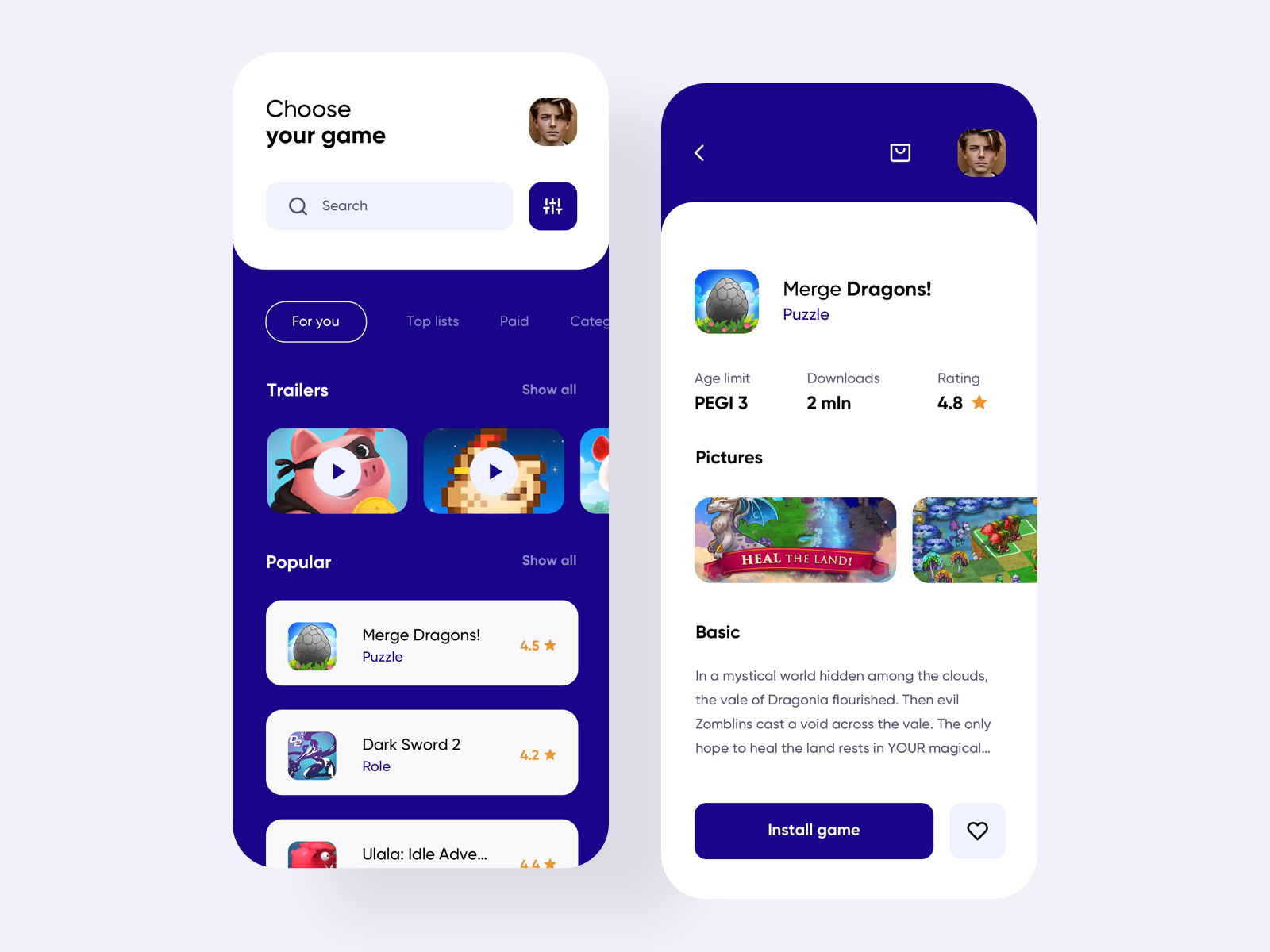 Epic Games Store Mobile App by Gibbie on Dribbble