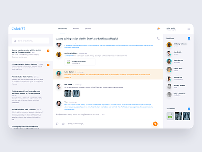 Catalyst redesign concept - Chat room app chat chatroom clean dashboard dashboard ui design interface message minimal room selleo simple ui uidesign uiux ux uxdesign web webapp