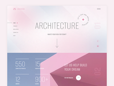 Architecture studio Landing page -  Concept