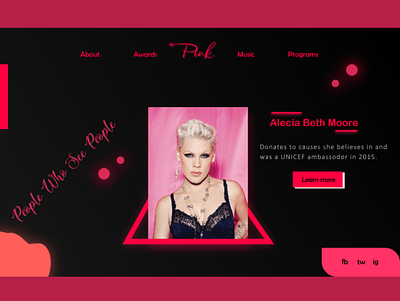 pink branding design ux web