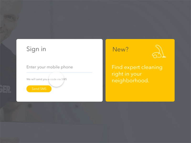 Concept for Sign-in Flow (2016) animation design microinteraction transition ui website website concept