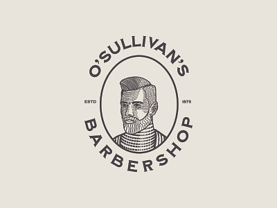 O'Sullivan's Barbershop Logo adobe illustrator badge branding design graphic design illustration logo vector vintage logo