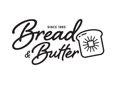 Bread & Butter logo type vector