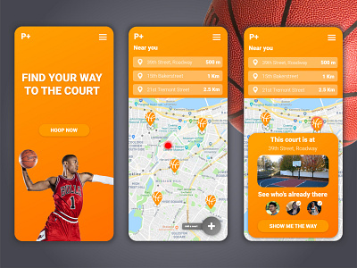 Basketball Court Finding App Concept