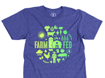 Farm Fed T-shirt Design cotton bureau icons screenprinting t shirts