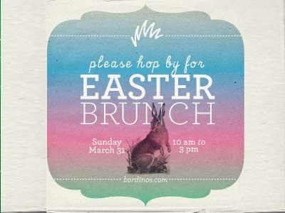 Easter Promotion for Bordinos illustration layers texture typography