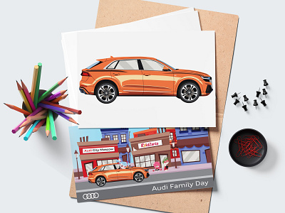 2018 Audi Q8 Illustration branding design illustration vector