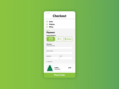 Daily UI 002 — Credit Card Checkout