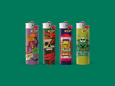 Bic various lighter designs