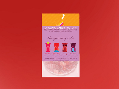 Organic Gummy Bears art direction branding design illustration packaging design