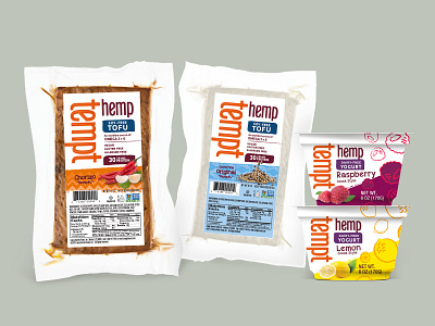 Hemp-based Tofu and Yogurt artdirector branding design logo packaging design