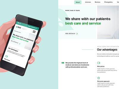 Dezir - About clinic concept flat illustration ui ux